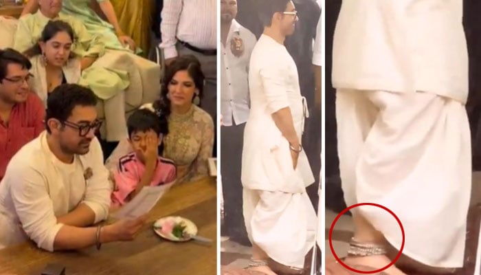 عامر خان کے عاجزانہ انداز نے مداحوں کے دل جیت لیے، پازیب توجہ کا مرکز