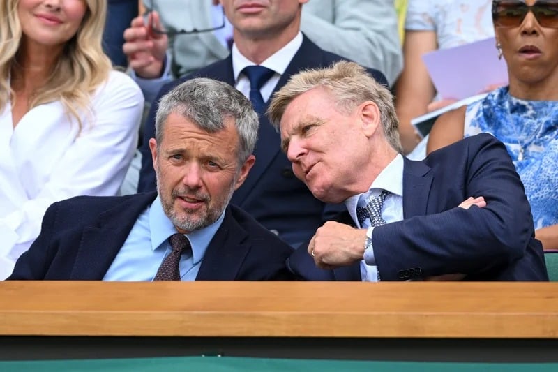 King Frederik watches Novak Djokovic in action from Wimbledon royal box