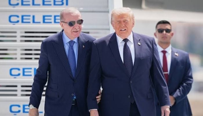 Trump arrives at NATO Summit as Platner campaign crumbles