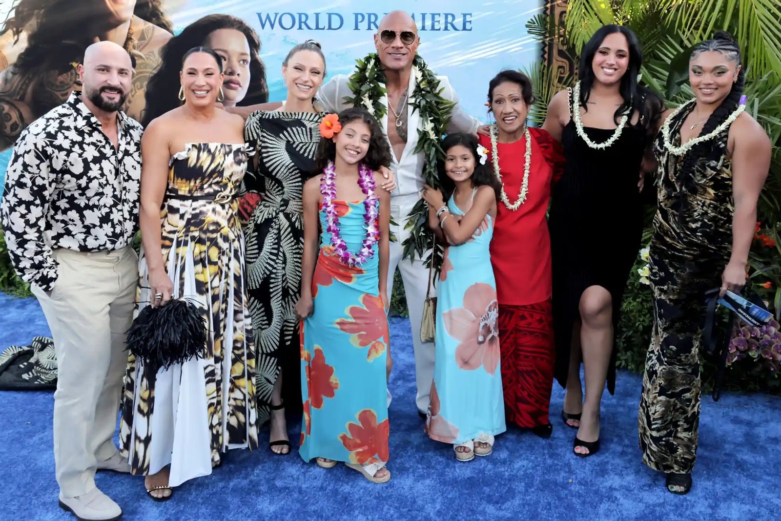Dwayne Johnson enjoys heartwarming family reunion on Moana premiere