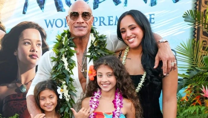 Dwayne Johnson enjoys heartwarming family reunion on Moana premiere