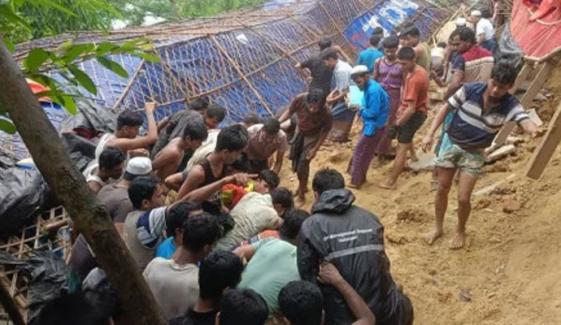 بنگلادیش، روہنگیا مہاجر کیمپ کے 8 بچے مٹی کے تودے تلے دب کر جاں بحق