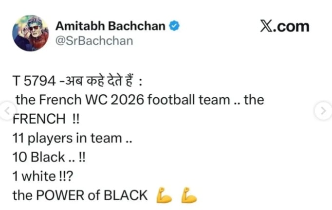 Amitabh Bachchans X post