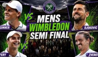 ومبلڈن ٹینس چیمپئن شپ: مینزسنگلز کے دونوں سیمی فائنل آج