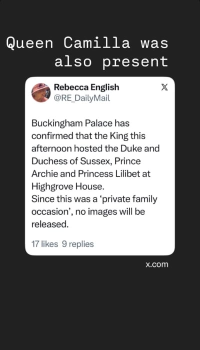 P.C. Rebecca English/Instgaram stories