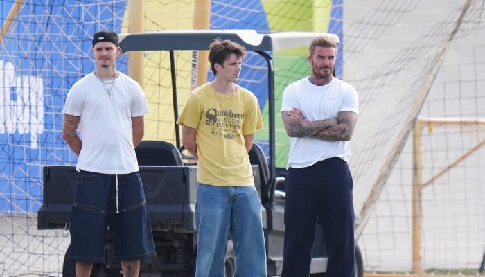 David Beckham with his sons