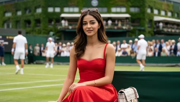 Ananya Panday turns heads in scarlet red dress at Wimbledon 2026