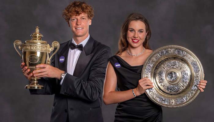 Jannik Sinner, Linda Nosková show off dance moves at Wimbledon Champions’ Ball