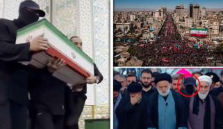 علی خامنہ ای کی نمازِ جنازہ میں پراسرار نقاب پوش کون تھا؟ شناخت ہو گئی