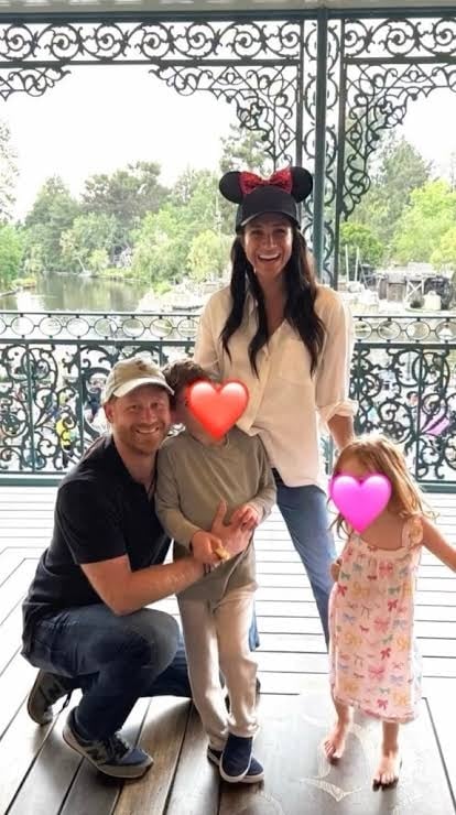 Prince Harry, Meghan Markle with Prince Archie and Princess Lilibet