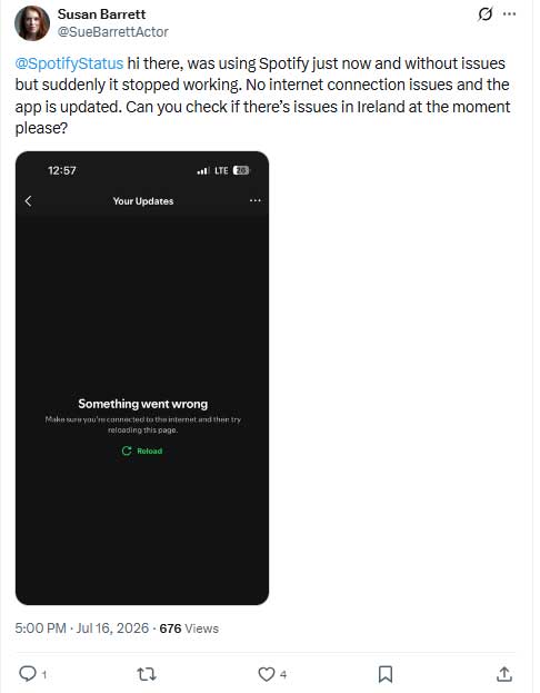 Is Spotify down? Users report widespread outage
