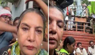 شبانہ اعظمی کی ٹرک پر سوار ہو کر کاکروچ جنتا پارٹی کے احتجاج میں شرکت