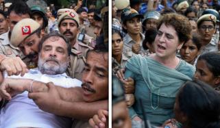 نوجوانوں پر تشدد کیخلاف آواز اٹھانے پر راہول اور پریانکا گاندھی کو گرفتار کرلیا گیا