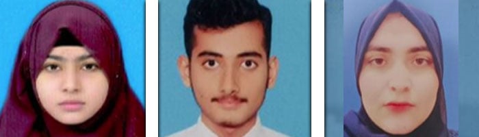 دائیں سے بائیں - سارہ شاہ فہد خان، محمد اسماعیل، مصباح عابد
