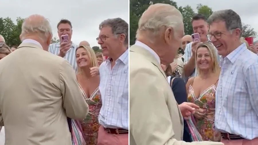 King Charles delights crowd with funny reply to Queen Elizabeth comparison
