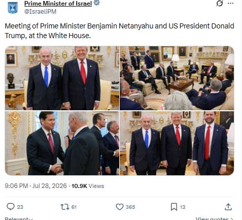 Trump, Netanyahu hold ‘productive’ White House meeting amid Iran tensions