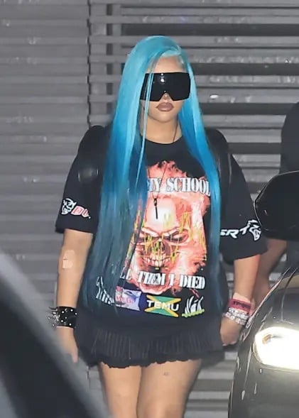 North West makes fashion statement with faux thigh piercings