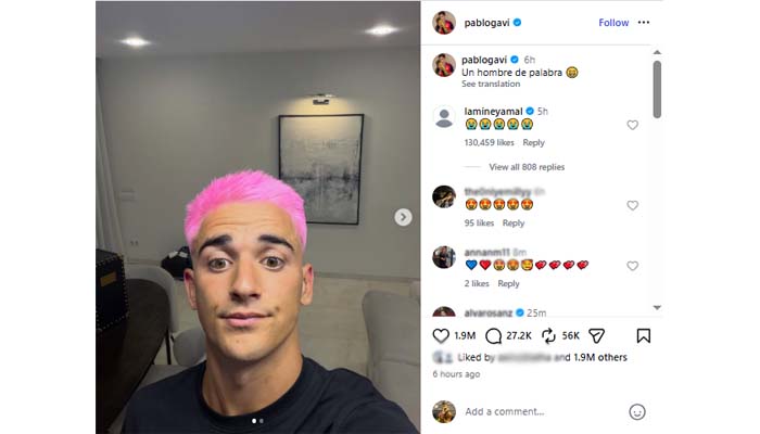 Lamine Yamal reaction to Gavis shocking hair transformation sparks fan queries
