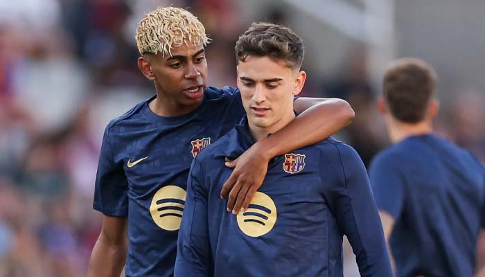 Lamine Yamal can’t keep calm as Gavi keeps promise and dyes hair pink