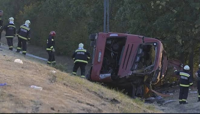 Polish bus crashed in Hungary