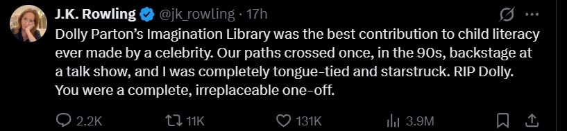 JK Rowling / X