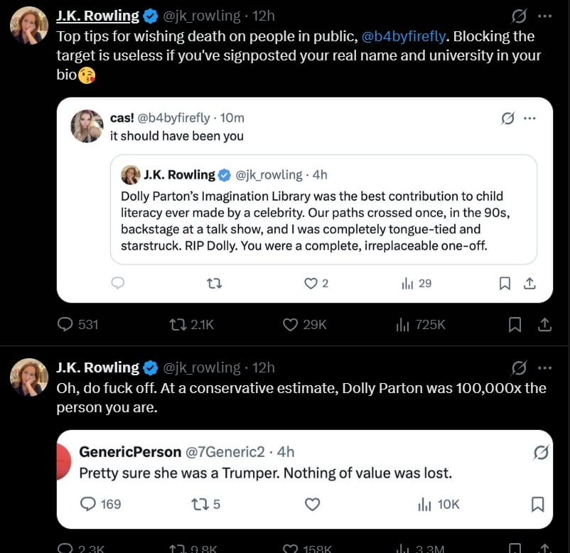 JK Rowling / X