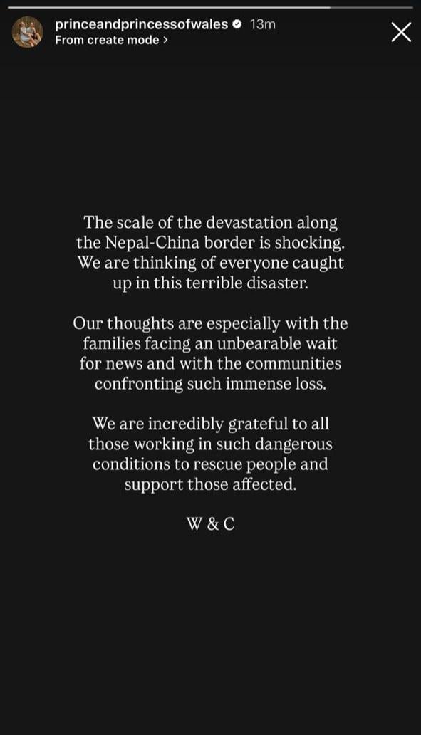 Prince William and Princess Kate express grief over deadly Nepal floods