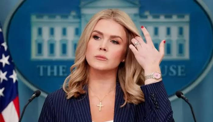 وائٹ ہاؤس پریس سیکریٹری کیرولین لیوٹ—فائل فوٹو