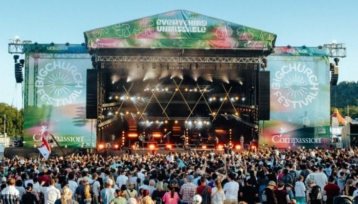 Six injured as large sign collapses at Big Church festival in West Sussex