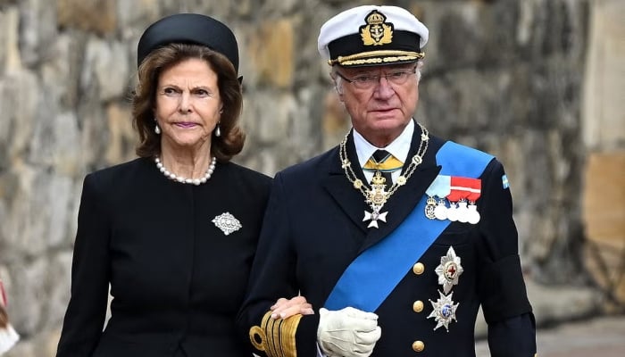 King Carl Gustaf, Queen Silvia make solemn appearance after tragic school incident