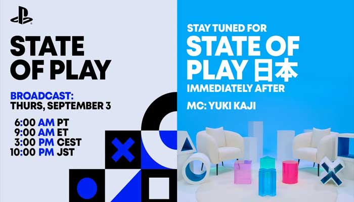 PlayStation State of Play and State of Play Japan return on September 3