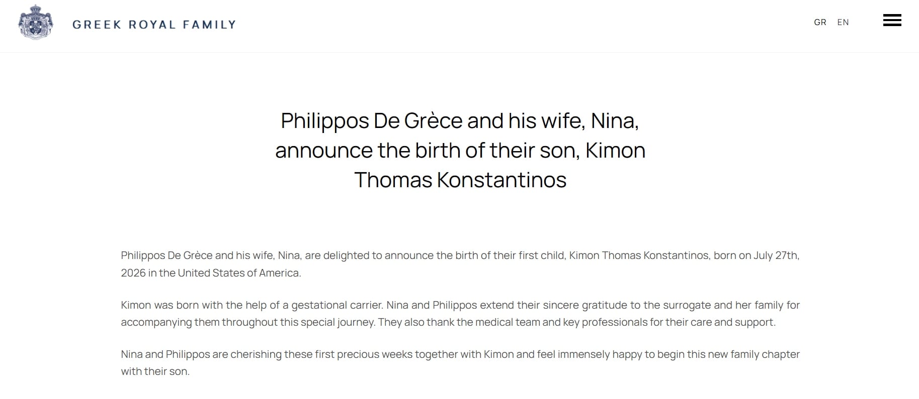 Princess Dianas godson welcomes first baby via surrogate in US