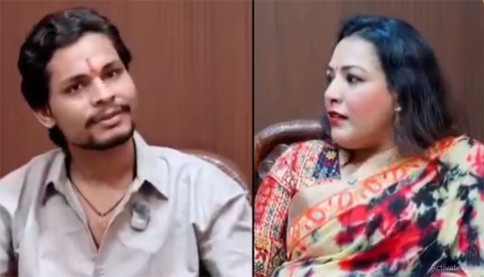 بی جے پی کا دہشتگرد سوَتنتر بھردواج انٹرویو میں لوگوں پر حملے اور سیاسی پشت پناہی کا کھلے عام اعتراف کر رہا ہے(تصویر سوشل میڈیا)۔