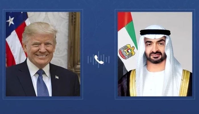 عرب امارات کے صدر اور ٹرمپ کا رابطہ