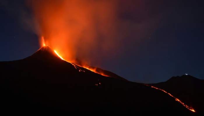 Indonesia’s Anak Krakatau erupts with lava fountains, flights grounded