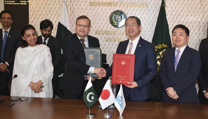 پاکستان اور جاپان کے درمیان سیلاب سے تحفظ کے منصوبے کیلئے گرانٹ معاہدے پر دستخط