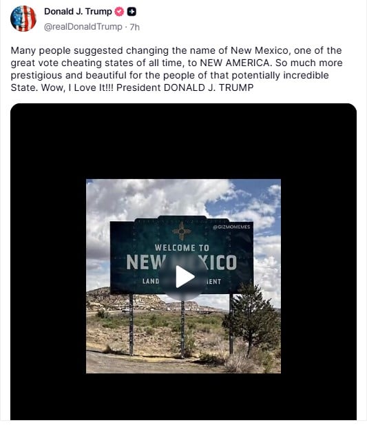 New Mexico governor slams Trump after ‘New America’ AI-video: ‘Distracting from war’