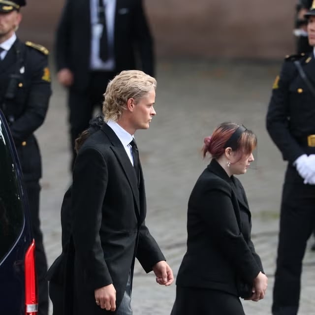 Marius Borg at the funeral