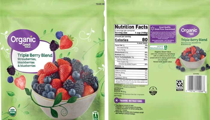 Walmart expands frozen fruit recall to include Great Value Triple Berry Blend