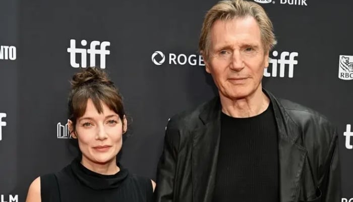 Stella Stocker, Liam Neeson raise eyebrows as they go hand-in-hand at TIFF