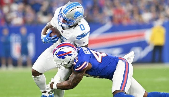 Lions’ linebacker Jack Campbell holds back tears following brutal loss