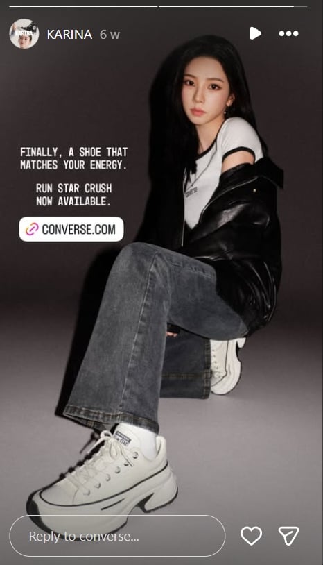 Karina in a Converse ad