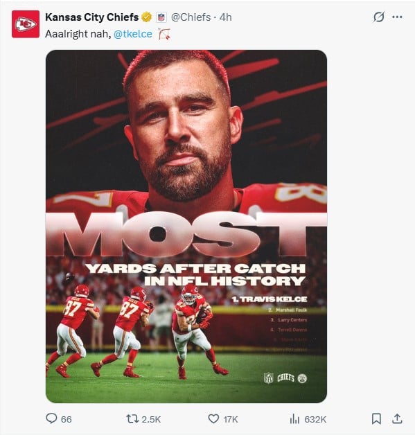 Travis Kelce hits new NFL milestone as Taylor Swift shows off wedding ring