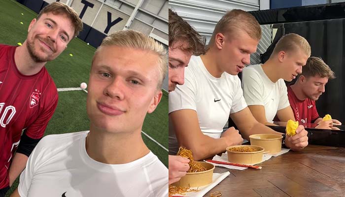 Erling Haaland collaborates with MrBeast to recreate viral meme: ‘Iconic’