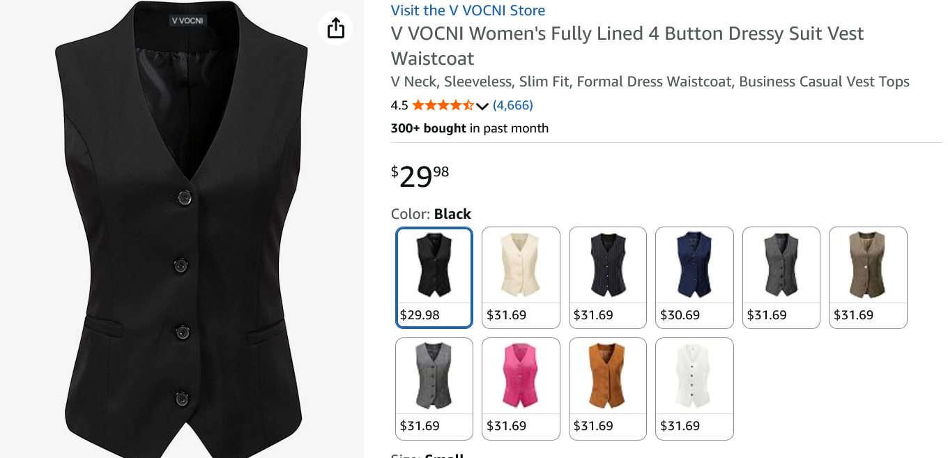 Black Velvet V-Neck Waistcoat