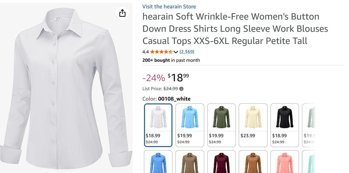 White Poplin Collared Shirt