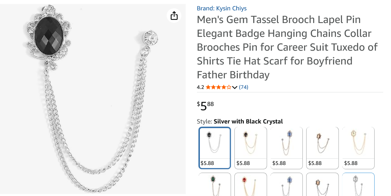 Lapel Chain Brooch