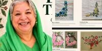 دوران قید یاسمین راشد نے تکیوں اور صوفے کے کُشنز پر ہاتھ سے خوبصورت کشیدہ کاری کی 