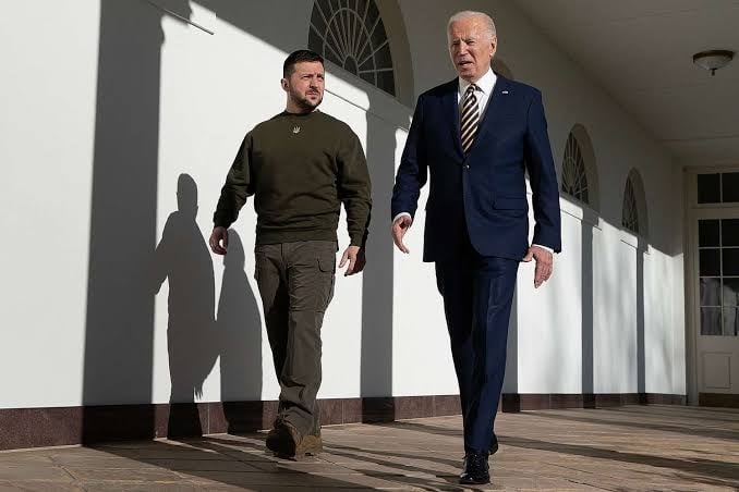 President Zelenskyy with Joe Biden