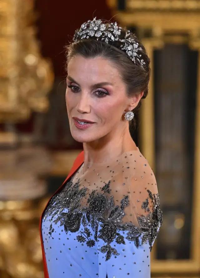 Queen Letizia goes full Disney princess for glamorous Spanish state visit: See her look